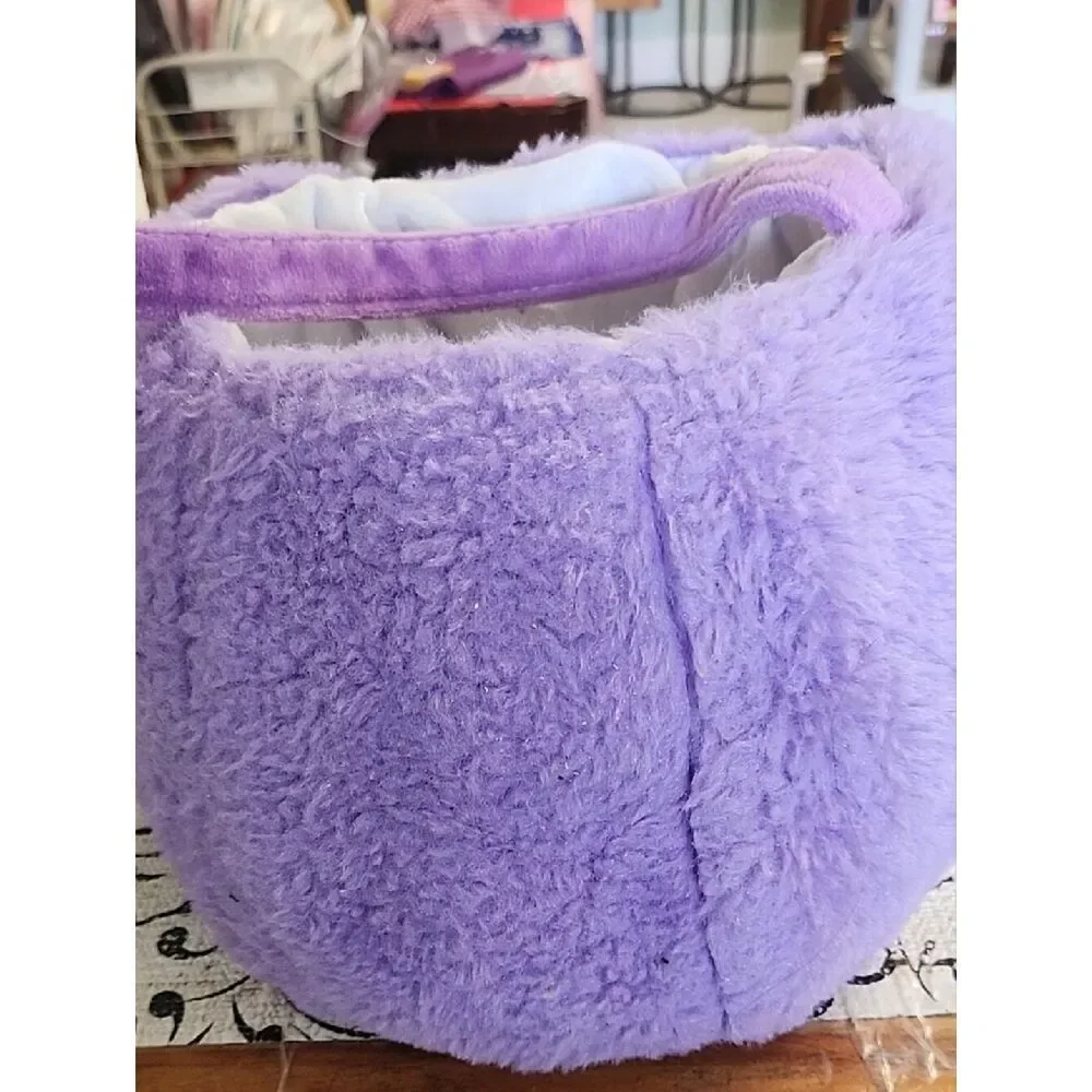 Plush Purple Bunny Bag for Kids - Cute Soft Carrying Tote